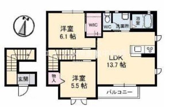 シャルマン　A棟の物件間取画像